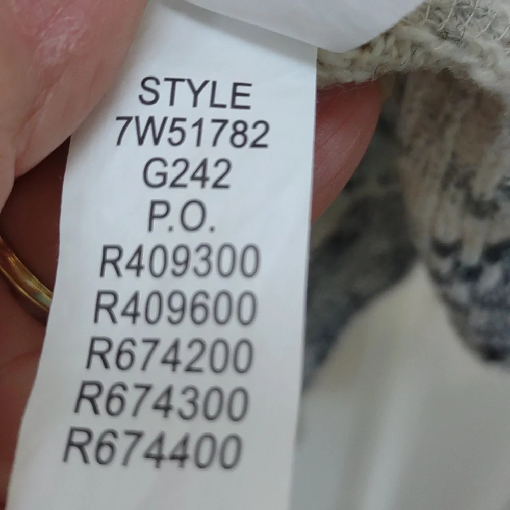 Lucky Brand Womens Tribal Aztec Black Ivory Gray Print Open Front Drape Cardigan - Picture 7 of 11